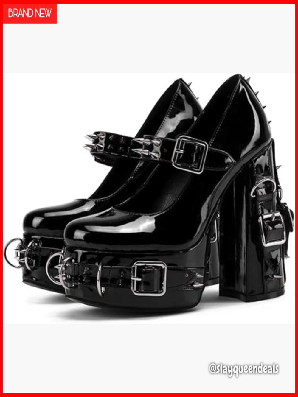 Large Size Platform Ankle Booties with Buckle Strap and Chunky Heel